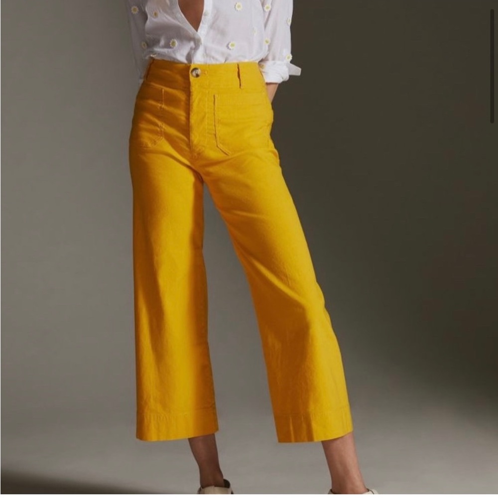 Maeve by Anthropologie the Colette Cropped Wide Leg Pants